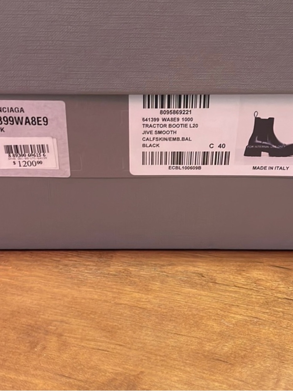 Balenciaga Black Leather Boots authentic - Picture 6 of 7